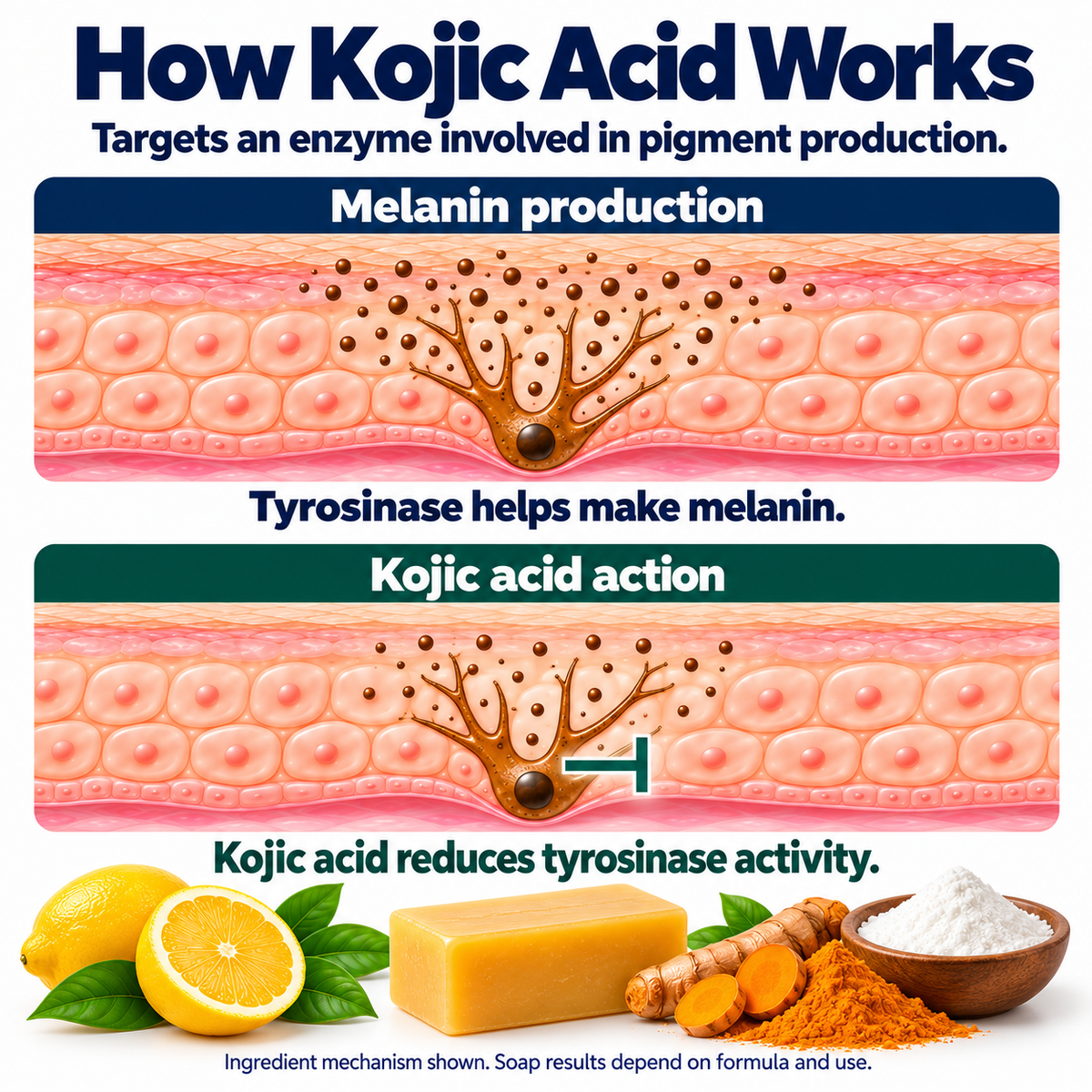 Lemon, Turmeric ＆Kojic acid Soap